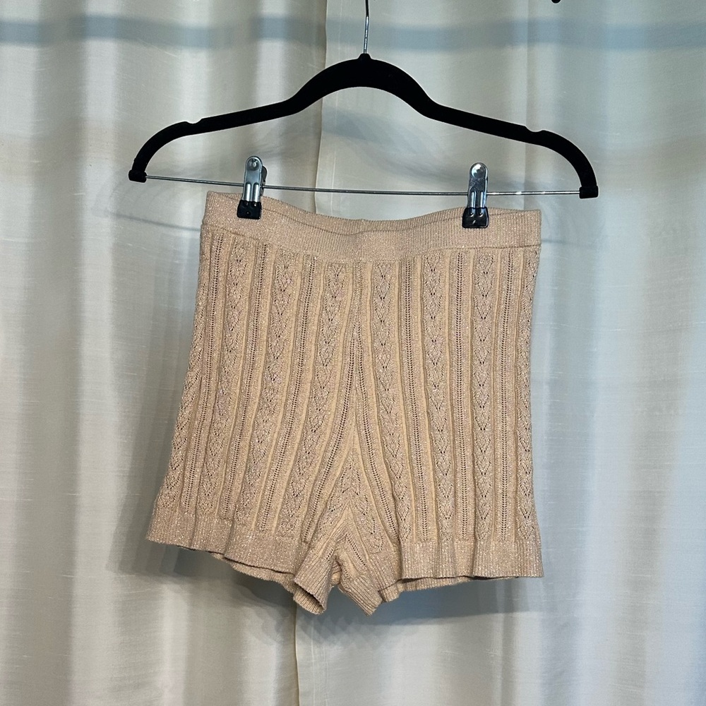Spell Tan High Waist Knit Shorts